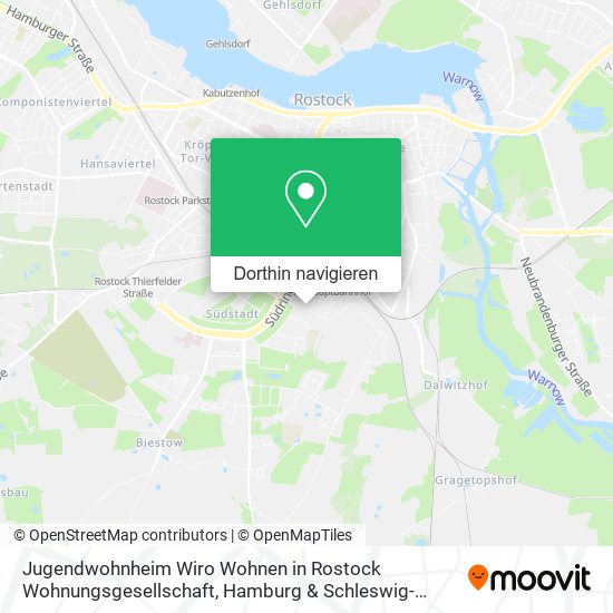 Jugendwohnheim Wiro Wohnen in Rostock Wohnungsgesellschaft Karte