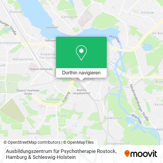 Ausbildungszentrum für Psychotherapie Rostock Karte