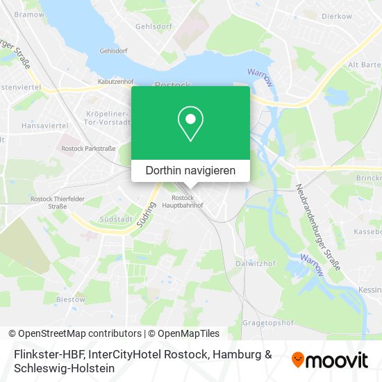 Flinkster-HBF, InterCityHotel Rostock Karte