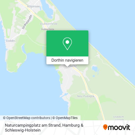 Naturcampingplatz am Strand Karte