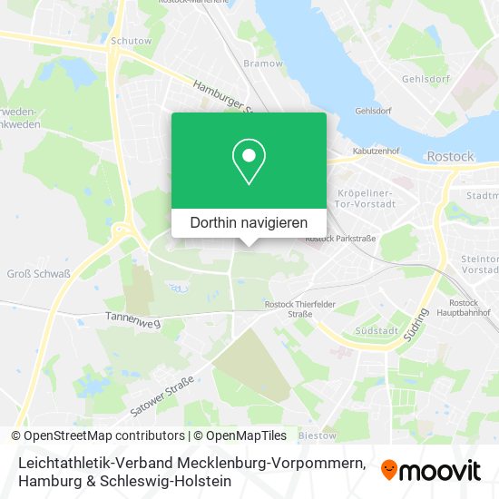 Leichtathletik-Verband Mecklenburg-Vorpommern Karte