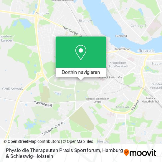 Physio die Therapeuten Praxis Sportforum Karte