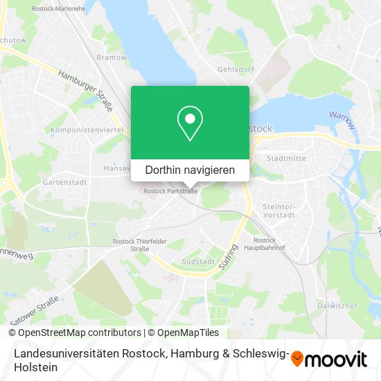 Landesuniversitäten Rostock Karte