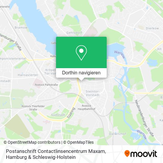 Postanschrift Contactlinsencentrum Maxam Karte