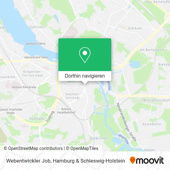 Webentwickler Job Karte