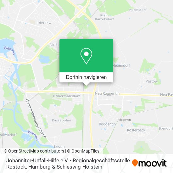 Johanniter-Unfall-Hilfe e.V. - Regionalgeschäftsstelle Rostock Karte