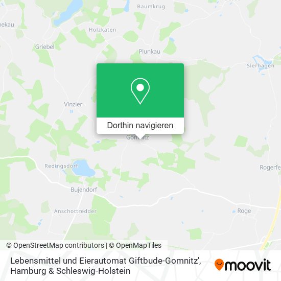 Lebensmittel und Eierautomat Giftbude-Gomnitz' Karte