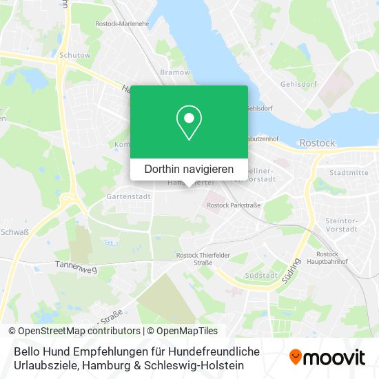 Bello Hund Empfehlungen für Hundefreundliche Urlaubsziele Karte