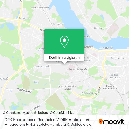 DRK-Kreisverband Rostock e.V. DRK-Ambulanter Pflegedienst- Hansa / Ktv Karte