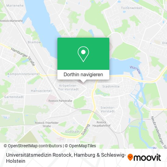Universitätsmedizin Rostock Karte