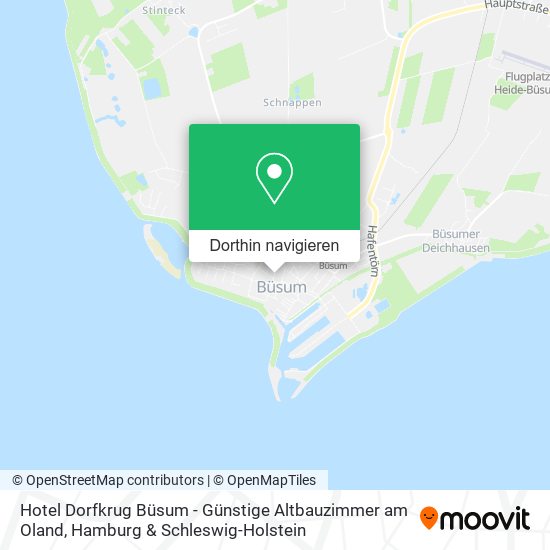 Hotel Dorfkrug Büsum - Günstige Altbauzimmer am Oland Karte