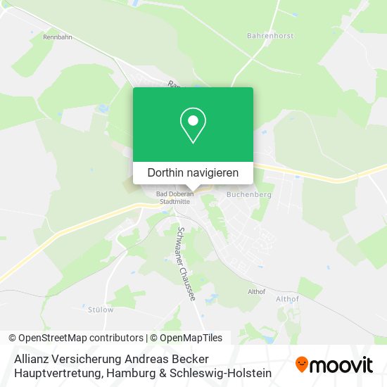 Allianz Versicherung Andreas Becker Hauptvertretung Karte