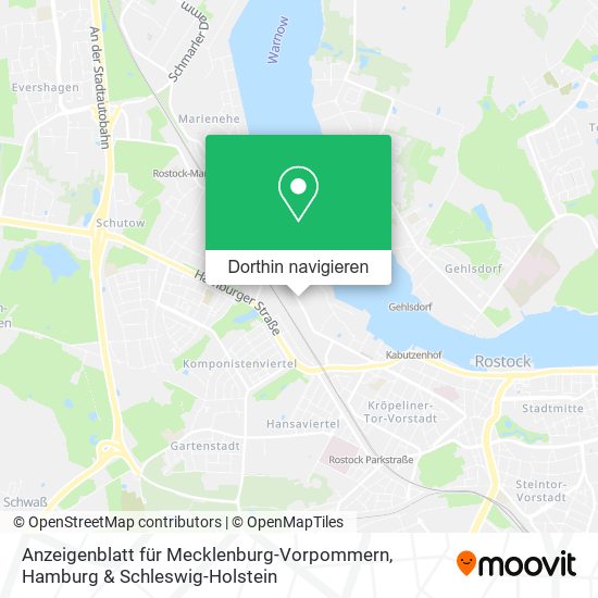 Anzeigenblatt für Mecklenburg-Vorpommern Karte