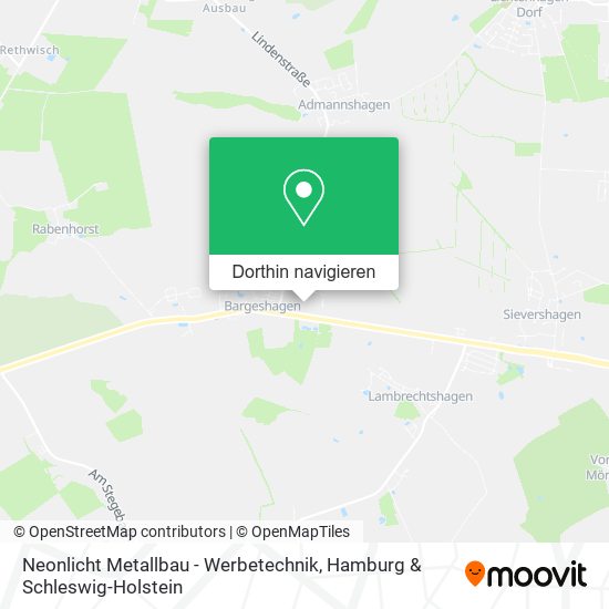 Neonlicht Metallbau - Werbetechnik Karte