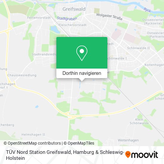 TÜV Nord Station Greifswald Karte