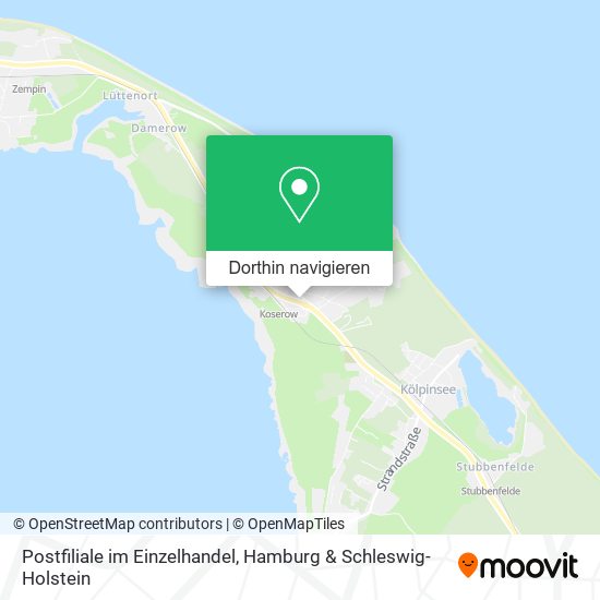 Postfiliale im Einzelhandel Karte