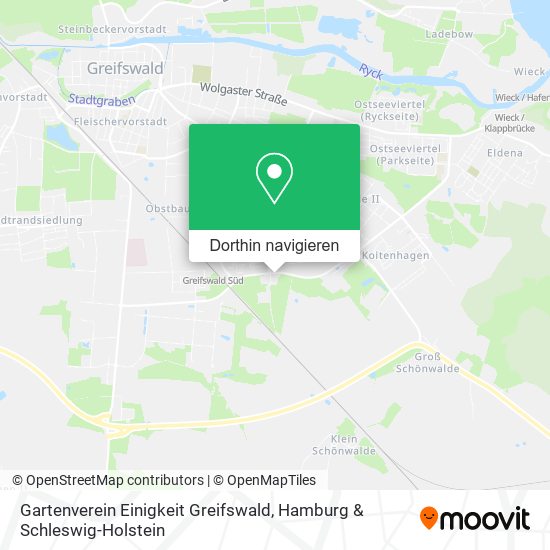 Gartenverein Einigkeit Greifswald Karte