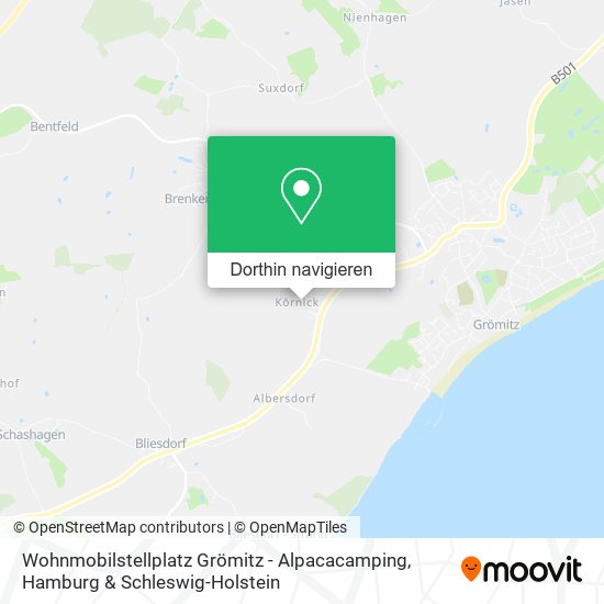 Wohnmobilstellplatz Grömitz - Alpacacamping Karte