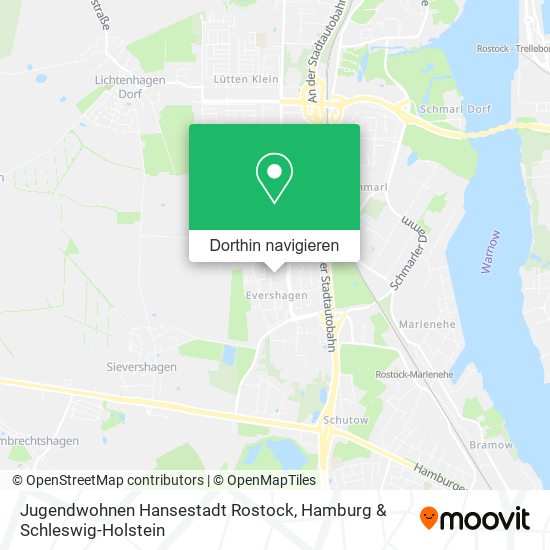 Jugendwohnen Hansestadt Rostock Karte