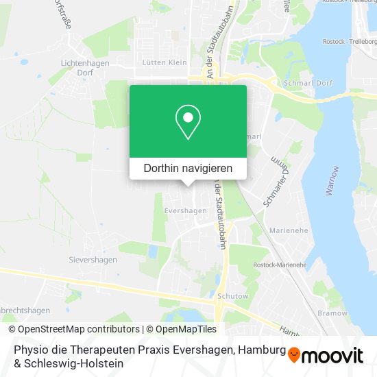 Physio die Therapeuten Praxis Evershagen Karte