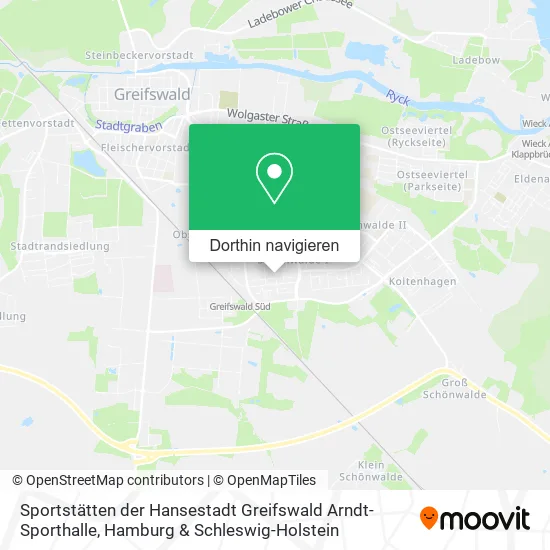 Sportstätten der Hansestadt Greifswald Arndt-Sporthalle Karte