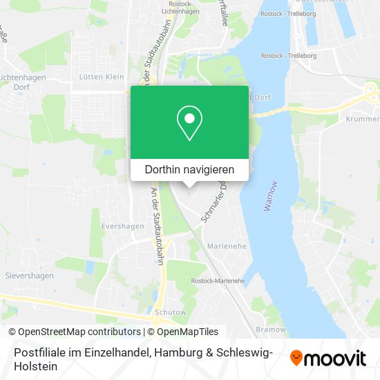 Postfiliale im Einzelhandel Karte