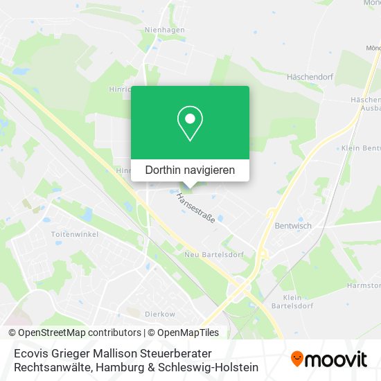 Ecovis Grieger Mallison Steuerberater Rechtsanwälte Karte