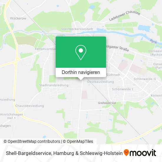 Shell-Bargeldservice Karte