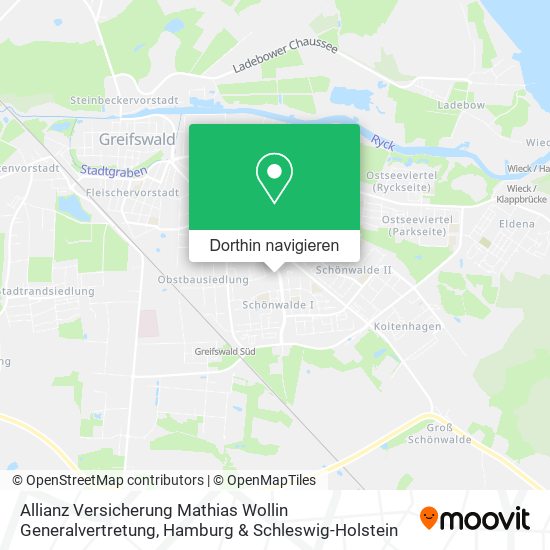 Allianz Versicherung Mathias Wollin Generalvertretung Karte