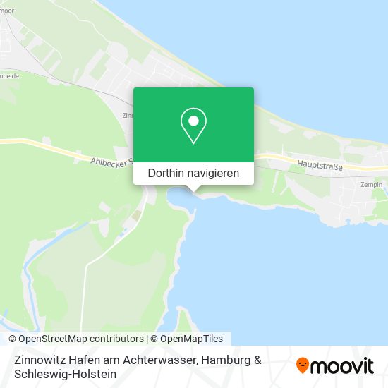 Zinnowitz Hafen am Achterwasser Karte