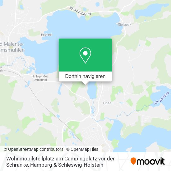 Wohnmobilstellplatz am Campingplatz vor der Schranke Karte
