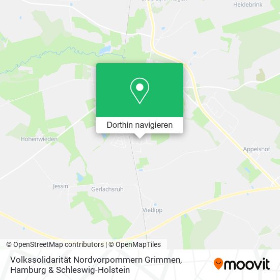 Volkssolidarität Nordvorpommern Grimmen Karte