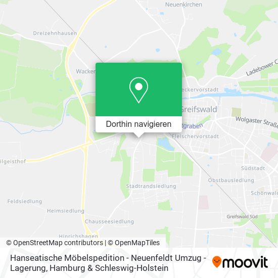 Hanseatische Möbelspedition - Neuenfeldt Umzug - Lagerung Karte