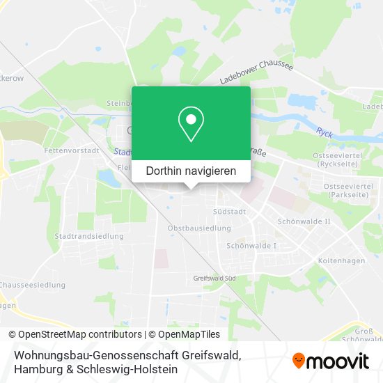 Wohnungsbau-Genossenschaft Greifswald Karte