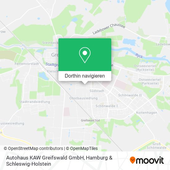 Autohaus KAW Greifswald GmbH Karte