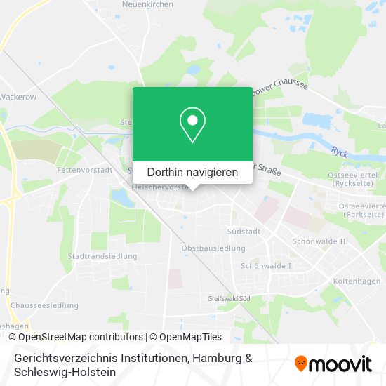 Gerichtsverzeichnis Institutionen Karte