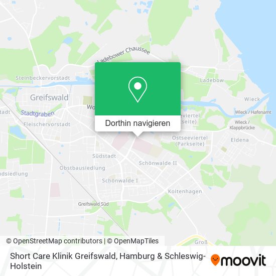 Short Care Klinik Greifswald Karte