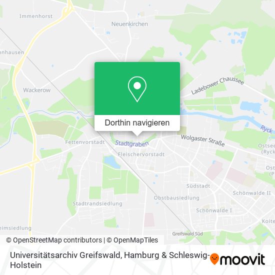 Universitätsarchiv Greifswald Karte