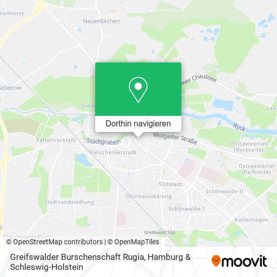 Greifswalder Burschenschaft Rugia Karte