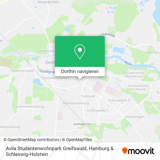 Avila Studentenwohnpark Greifswald Karte