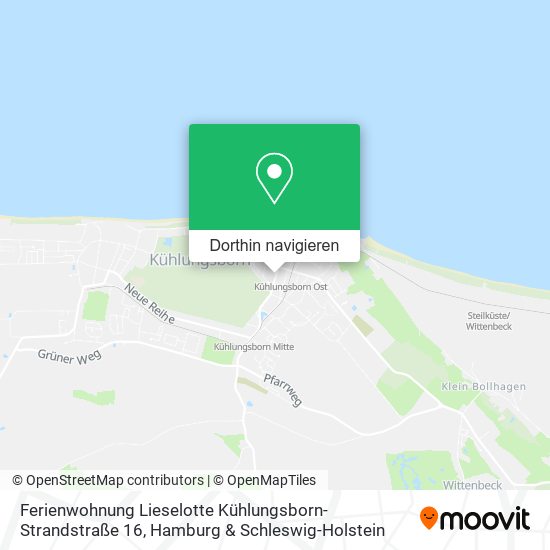 Ferienwohnung Lieselotte Kühlungsborn-Strandstraße 16 Karte