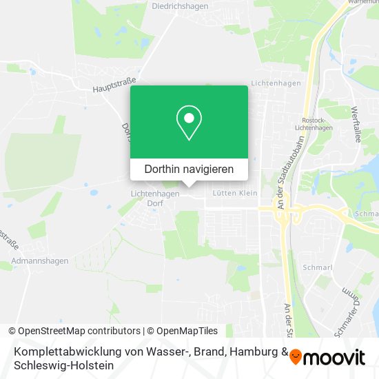 Komplettabwicklung von Wasser-, Brand Karte