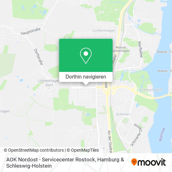 AOK Nordost - Servicecenter Rostock Karte