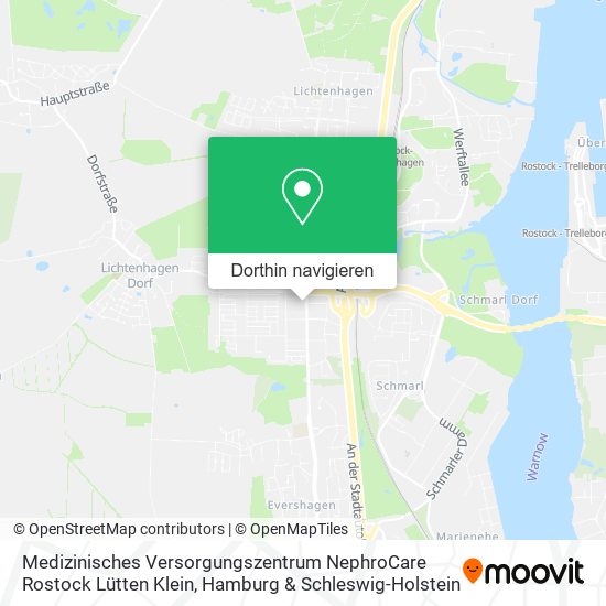Medizinisches Versorgungszentrum NephroCare Rostock Lütten Klein Karte