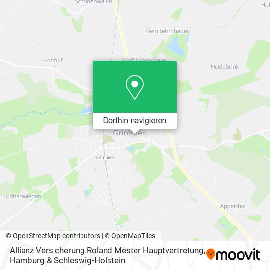 Allianz Versicherung Roland Mester Hauptvertretung Karte