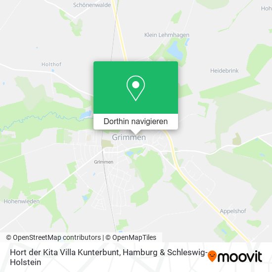 Hort der Kita Villa Kunterbunt Karte
