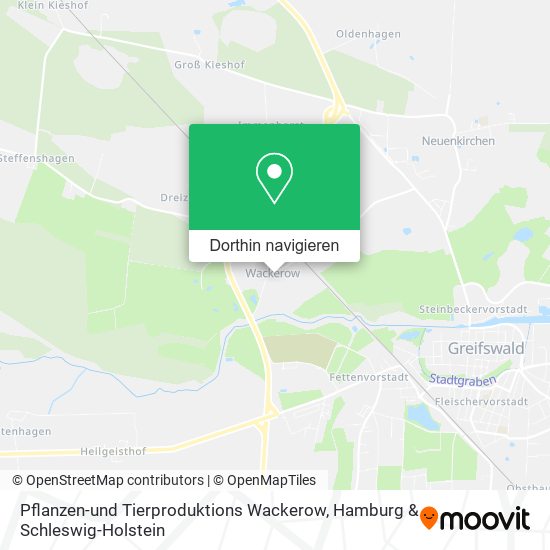 Pflanzen-und Tierproduktions Wackerow Karte