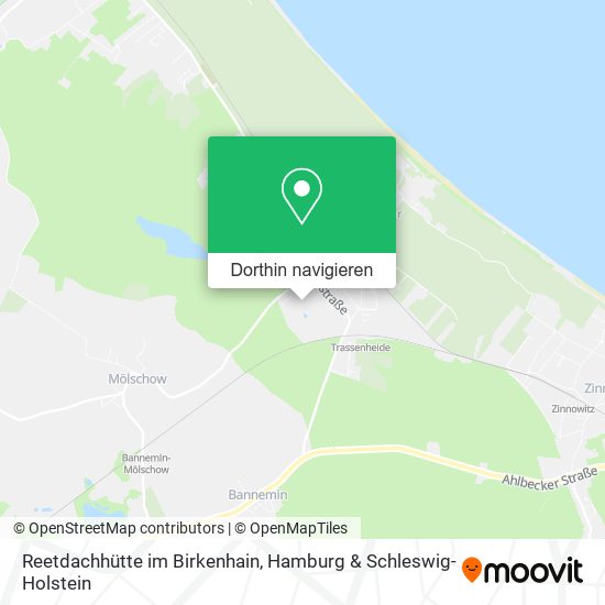 Reetdachhütte im Birkenhain Karte