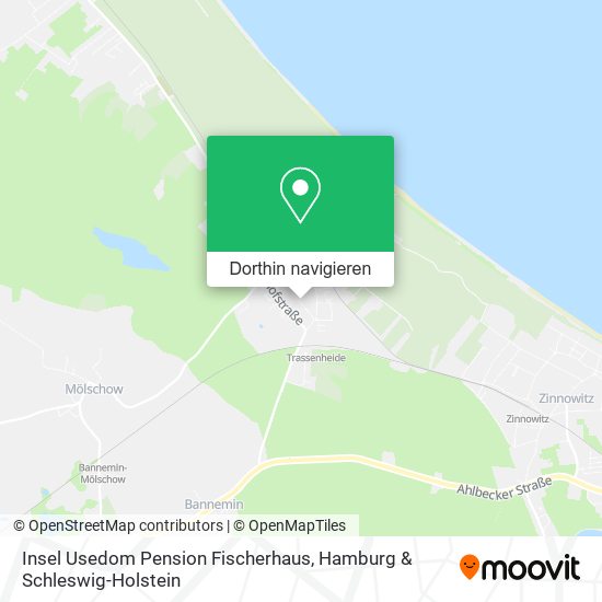 Insel Usedom Pension Fischerhaus Karte