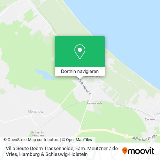 Villa Seute Deern Trassenheide, Fam. Meutzner / de Vries Karte